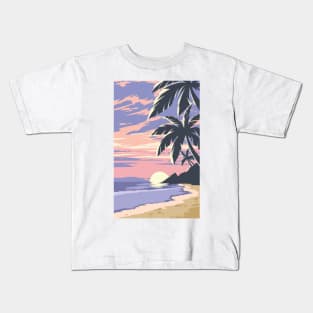 Sunset at the beach Kids T-Shirt